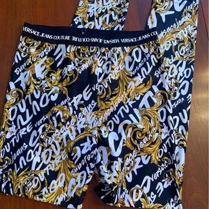 Versace Jeans Collection women Black and Gold leggings